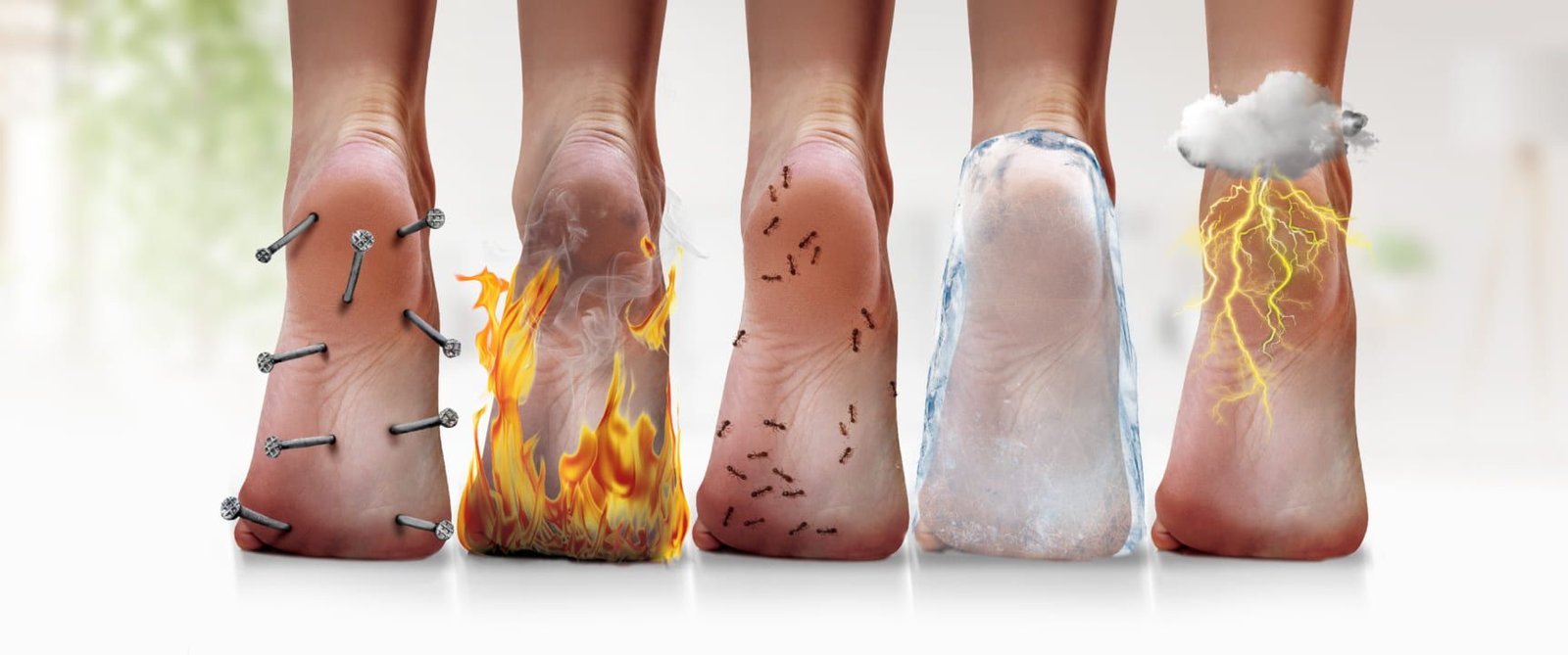 Illustration of foot anatomy relevant to plantar fasciitis and heel pain, related to Akusoli use